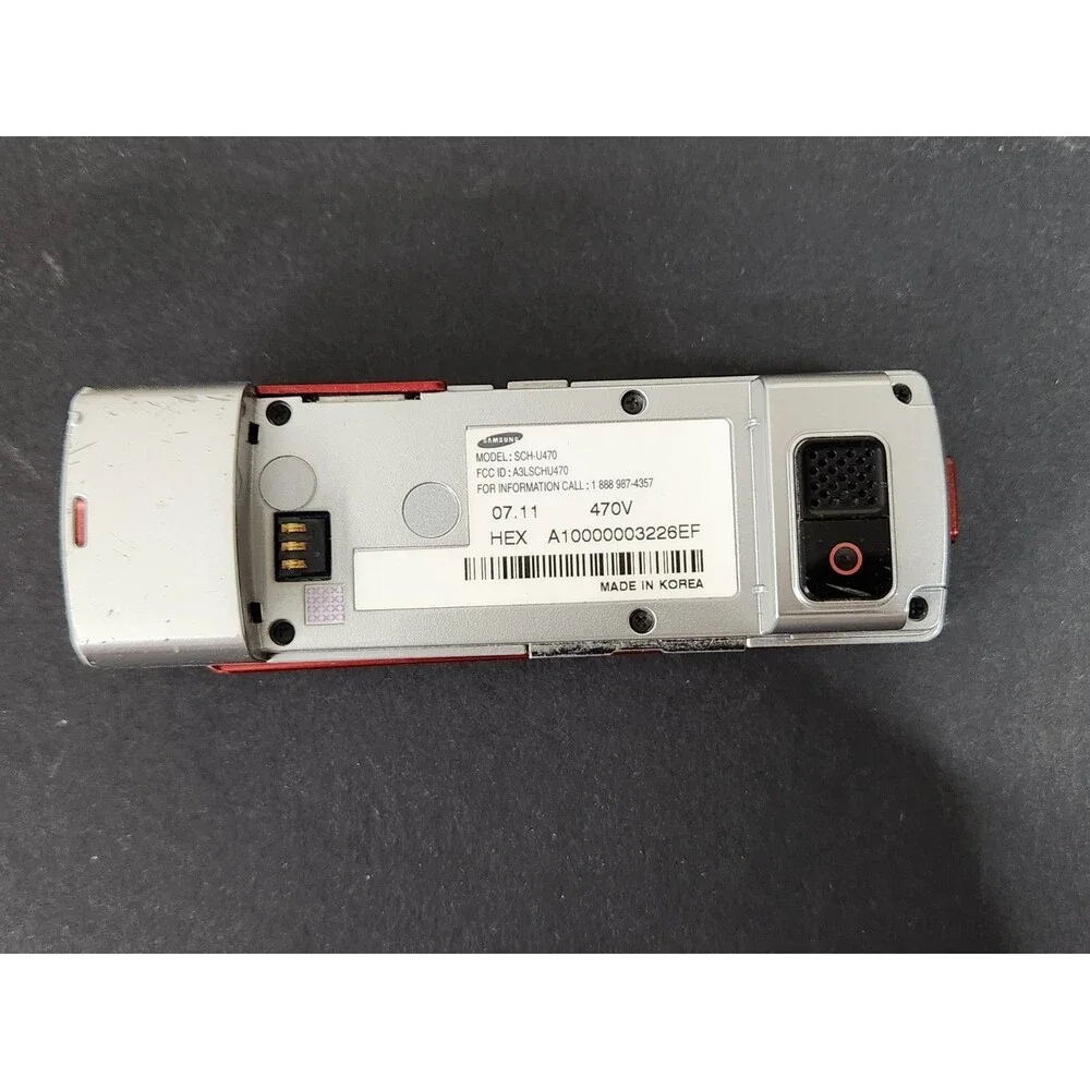 Samsung Juke SCH-U470 Red & Silver Verizon MP3 Swivel Phone For Parts or Repair